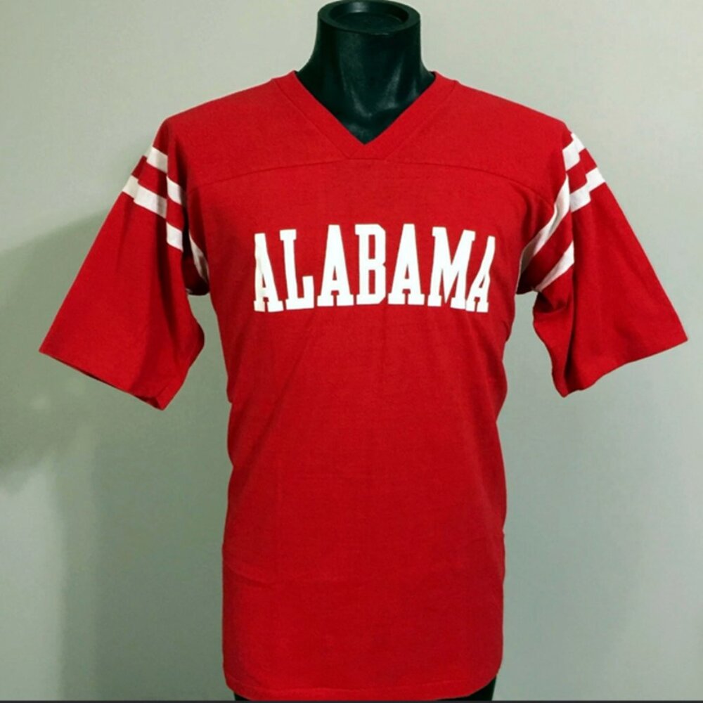 Vintage Alabama Crimson Tide 1980s Mesh Jersey T-Shirt XL NOS H Wolf